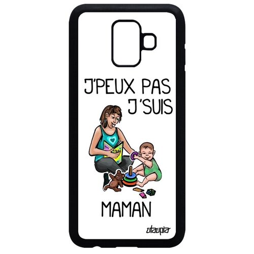 фото Дизайнерский чехол на телефон // galaxy a6 2018 // "не могу - стала мамой!" шутка мамуля, utaupia, белый