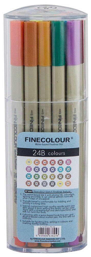 Finecolour Набор капиллярных ручек "Finecolour Liner" 24 цвета (B) sela39 YTZ2