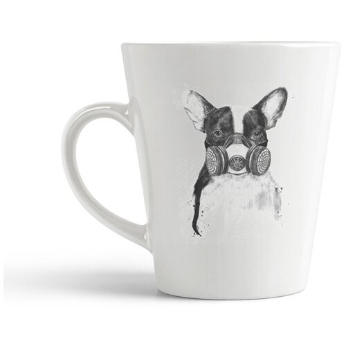 фото Кружка-латте coolpodarok собака в респираторе