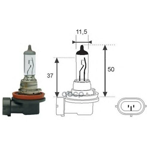 Лампа H8 12V (standart) MAGNETI MARELLI 002547100000