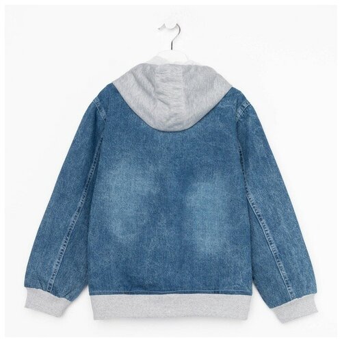 фото Куртка джинсовая для мальчика, цвет синий, рост 146 см нет бренда