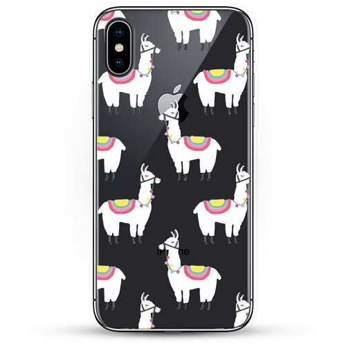 фото Силиконовый чехол белые ламы на apple iphone x andy & paul