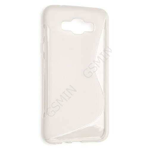 Чехол силиконовый для Samsung Galaxy E5 SM-E500F/DS S-Line TPU (Прозрачно-Матовый)