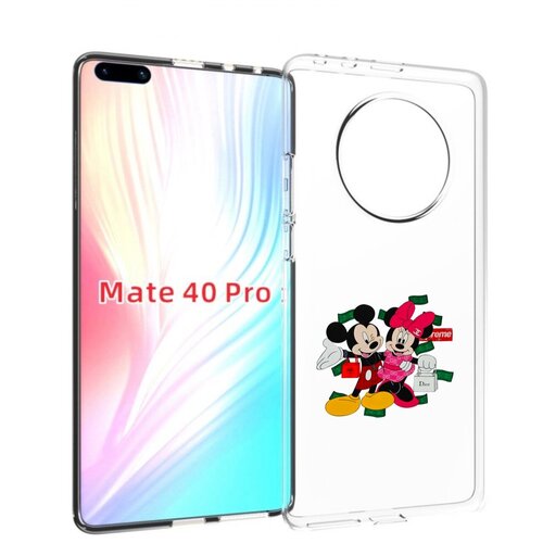 Чехол MyPads модные-микки-маус детский для Huawei Mate 40 Pro (NOH-NX9) задняя-панель-накладка-бампер