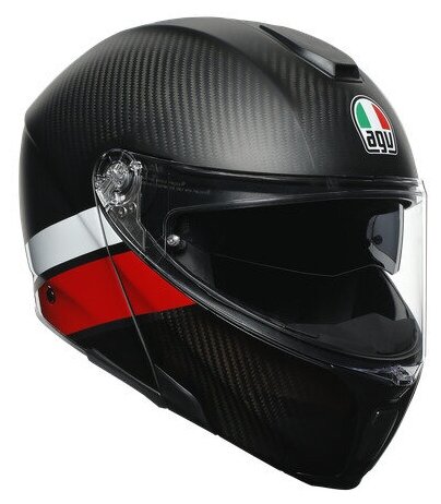 Шлем AGV SPORTMODULAR MULTI Layer Carbon/Red/White XS