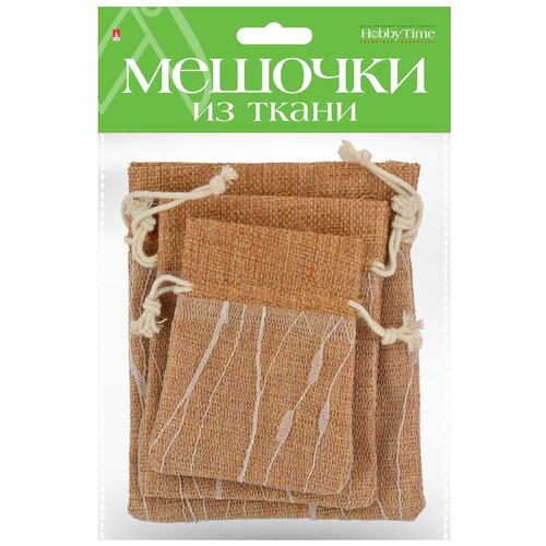 фото Подарочные мешочки из ткани, 3 шт, 3 р-ра, вид 30, арт. 2-240/30 hobby time