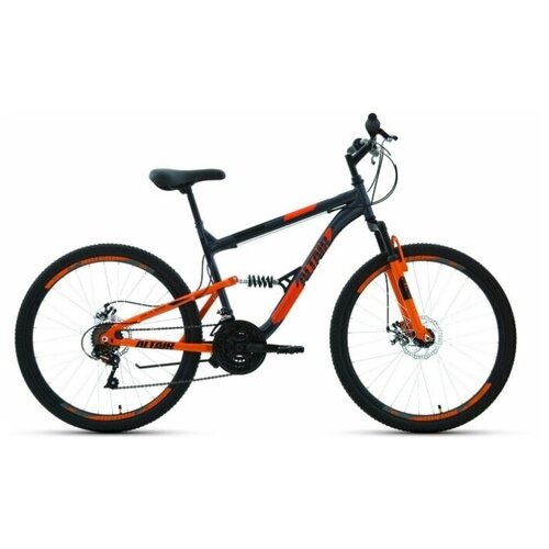 Велосипед ALTAIR MTB FS 26 20 disc 26 18 ск рост 18 2020-2021 темно-серыйоранжевый RBKT1F16E020 2450500₽