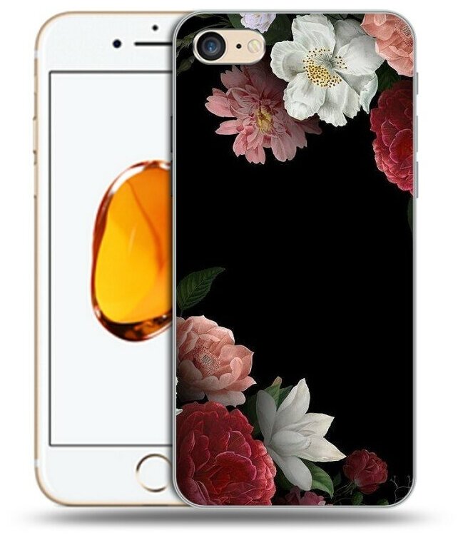 Дизайнерский силиконовый чехол для Iphone SE 2020 Цветы