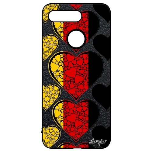 фото Противоударный чехол на мобильный // honor v20 / view 20 // "флаг германии с сердцем" стиль дизайн, utaupia, цветной