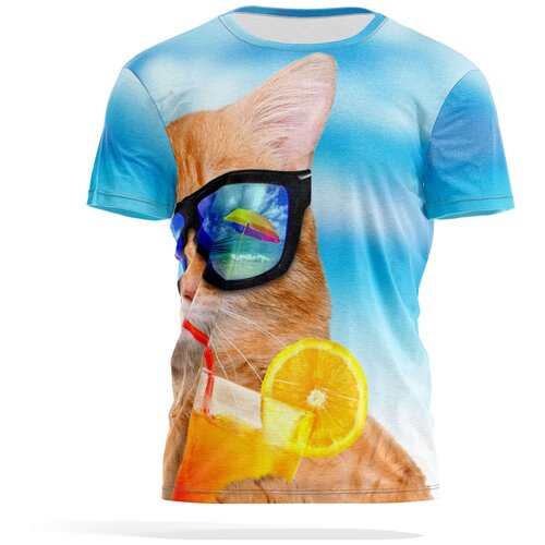 фото Футболка panin brand, размер xxxl, серебряный, синий