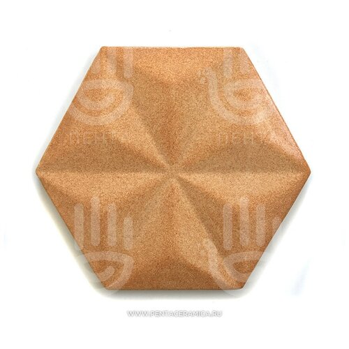 Плитка шестиугольник - Оранжевый микс 3D, м2