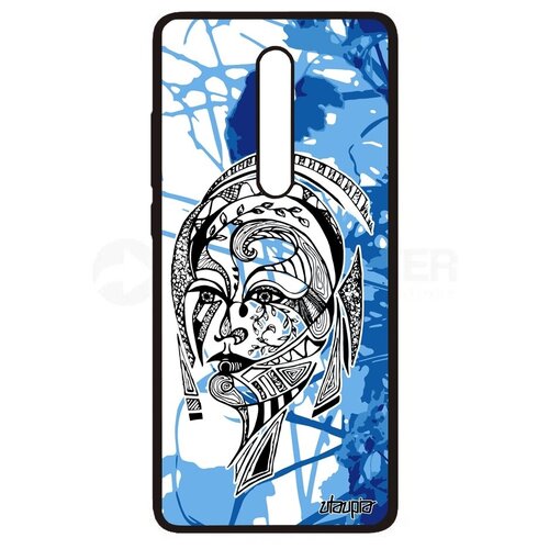 фото Противоударный чехол для мобильного // xiaomi redmi k20 // "портрет женщины" цветок fleur, utaupia, голубой