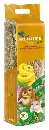 AromatiPet Сено луговое для грызунов и декоративных животных 20л 0,6 кг 38512 (18 шт)