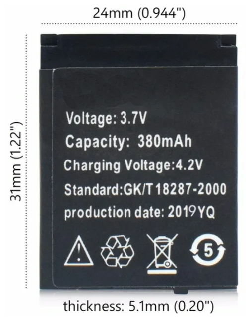 Dzo9 smart cheap watch battery