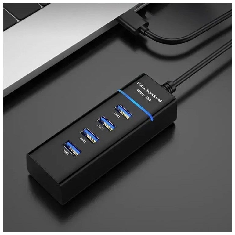 USB Hub разветвитель 4 порта USB 3.0 5 Гбит/с (USB-концентратор)