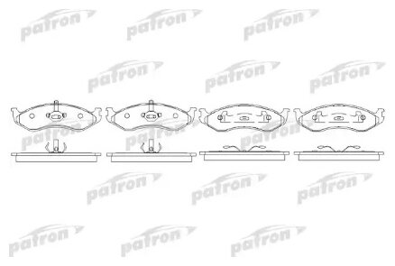 Дисковые тормозные колодки передние PATRON PBP929 (4 шт.)