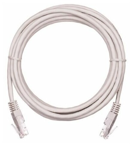 Кабель патч-корд U/UTP 5e кат. 0,5м. Netlan EC-PC4UD55B-005-GY-10 2хRJ45/8P8C, T568B, Molded, CCA, PVC нг(B), серый, уп-ка 10шт.