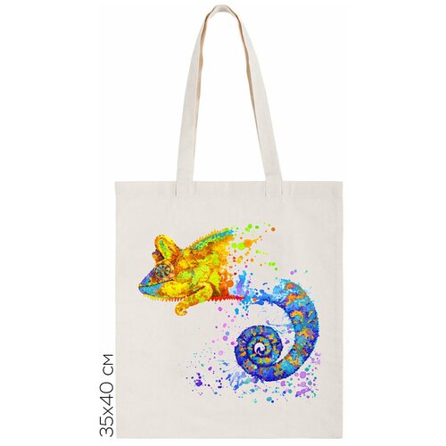 фото Сумка-шоппер coolpodarok "краски. геккон"