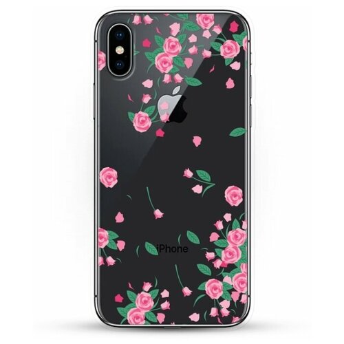 фото Силиконовый чехол розочки на apple iphone xs andy & paul