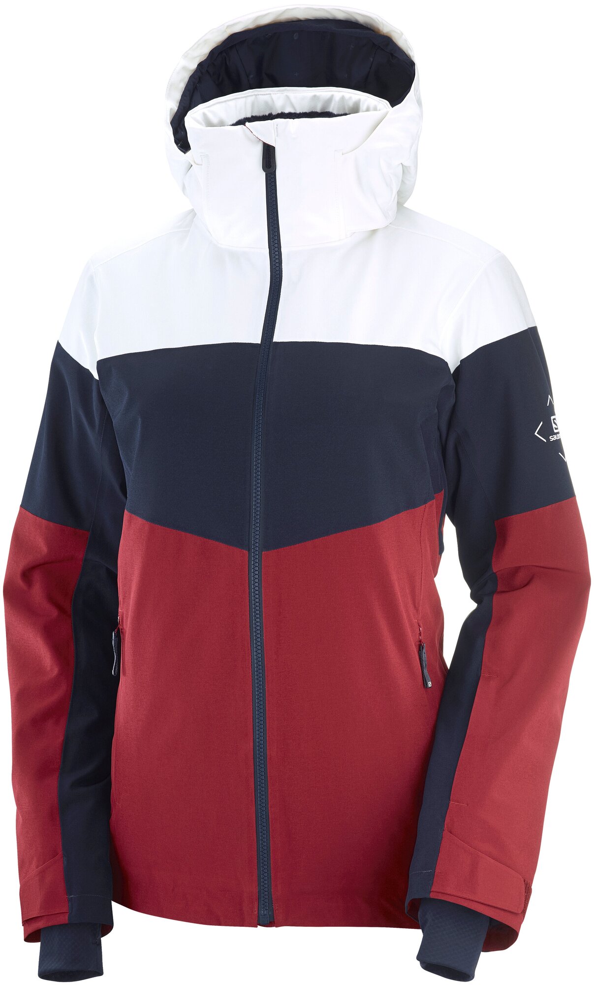 Куртка горнолыжная SALOMON Slalom Jkt W White/Night Sky/Pomegranate (US:S) 