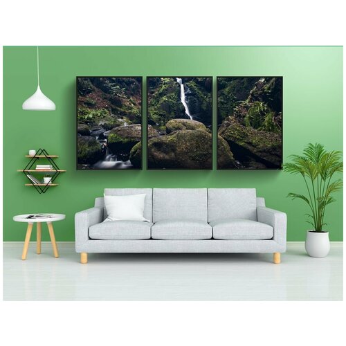 фото Набор модулных постеров для интерьера "природа, воды, водопад" 60x90 см. в тубусе, без рамки lotsprints