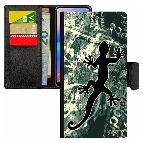 фото Чехол-книжка для смарфона galaxy s7 edge, "саламандра" амулет варан utaupia