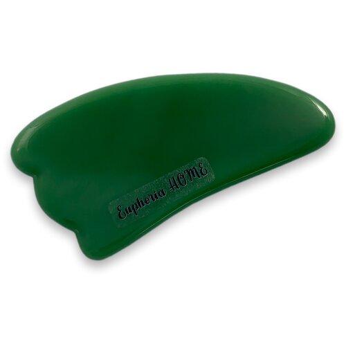 Скребок гуаша Лапка из зеленый нефрит, массажер для лица
