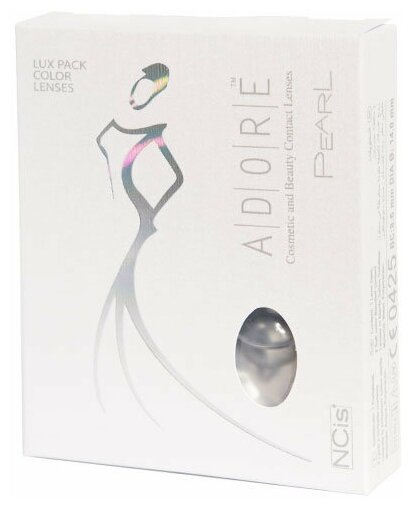 Eyemed Technologies Цветные контактные линзы Adore Pearl 2 линзы Квартальные, +2 8.6 grey