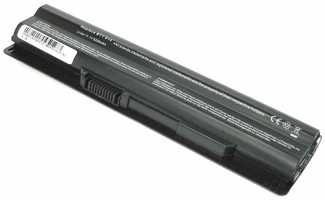 Аккумуляторная батарея для ноутбука MSI FX400/FX600 (BTY-S14) 11.1V 5200mAh OEM черная