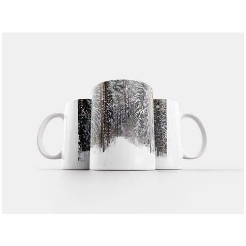 фото Кружка "лес, зима, снег" 320 мл lotsprints