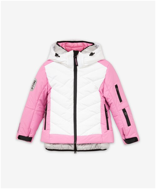 Куртка Gulliver, размер 122, розовый, белый