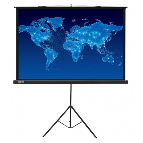 Рулонный матовый белый экран cactus Triscreen CS-PST-150x150-BL, 84, черный cinema triscreen mw 102 183x183 см