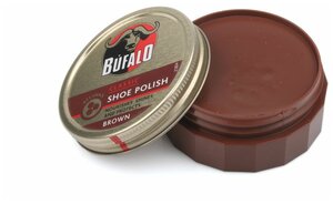 Крем для обуви BUFALO SHOE POLISH 75 ml коричневый
