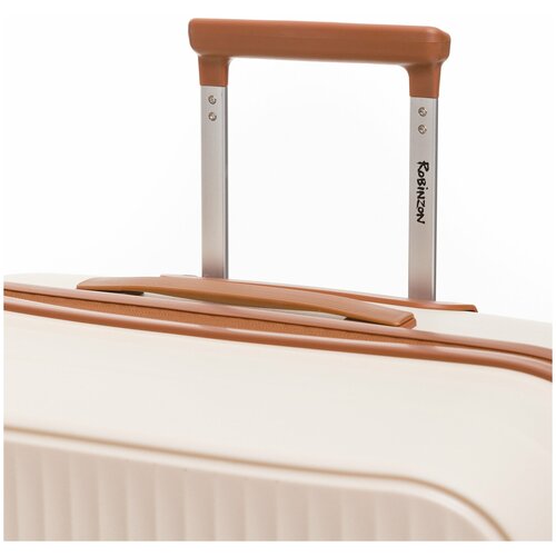 Чемодан Robinzon Madeira Plus 104 л бежевый коричневый 13500₽