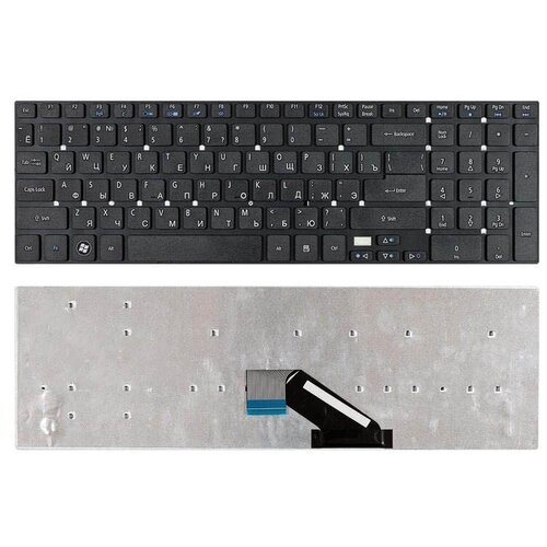 Клавиатура для ноутбука Acer Aspire 5755 5755G 5830 5830G 5830T E5-571 VN7-791 VN7-791G черная арт 002999 клавиатура kb i170a 171 для acer aspire v3 v3 551g v3 571g v3 771g e1 522 mp 10k33su v104702ak3 uk packard bell для easynote tv11cm