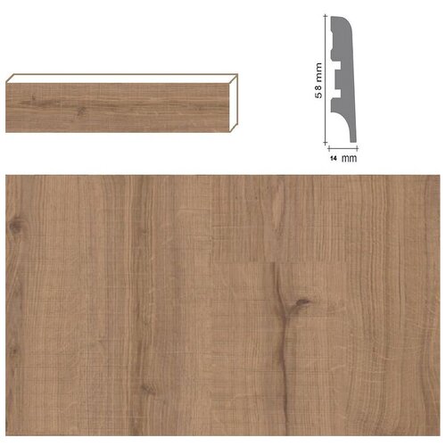 плинтус quick step qsskr1415 грецкий орех pacific walnut 58 мм 2 4 м пог комплект 6 шт Плинтус Pergo 1824 Классический дуб (CLASSIC OAK) 58 мм, 2,4 м. пог, (комплект 6 шт)