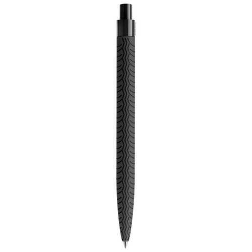 Ручка шариковая QS 03 PRP с рисунком протектор шины софт-тач PRP, цвет черный ручка шариковая qs 03 prp с рисунком протектор шины софт тач prp цвет черный