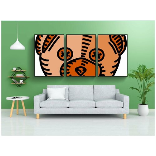 фото Набор модулных постеров для интерьера "детка, нести, голова" 60x90 см. в тубусе, без рамки lotsprints