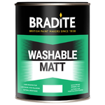 Краска акриловая Bradite Washable Matt для стен влагостойкая моющаяся матовая - изображение