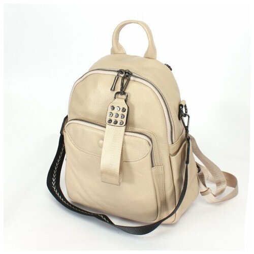 фото Рюкзак жен натуральная кожа gu 1201-7627, 1отд, 4невш+5внут карм, светло-бежевый 239475 аделия