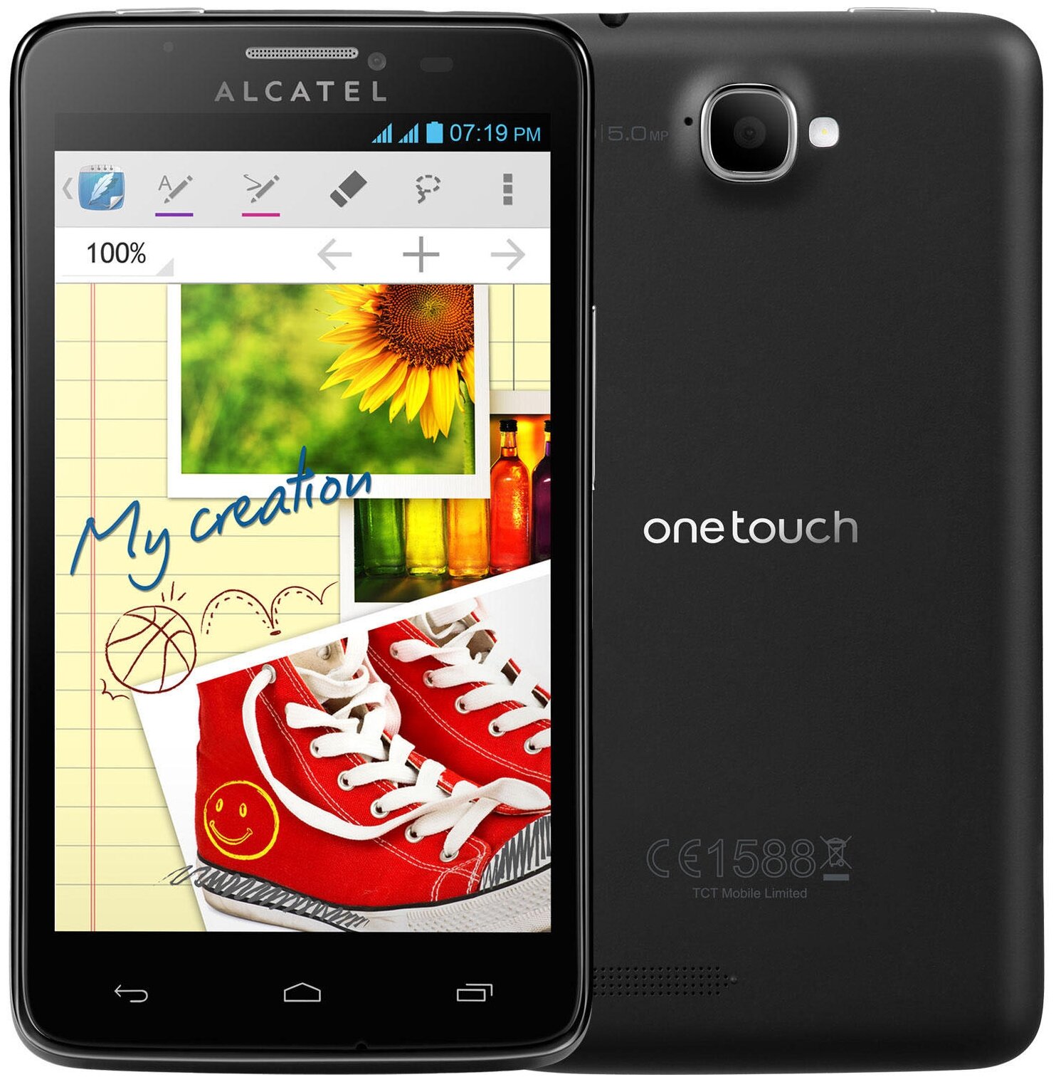  Alcatel OneTouch 8000D Black, 