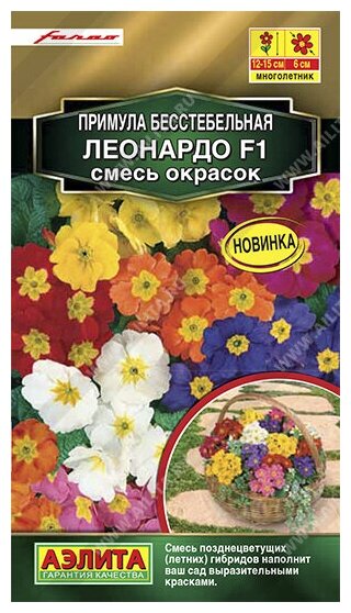 Примула "Аэлита" Леонардо F1, смесь сортов 7шт