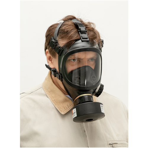 Профессиональный респиратор ffp3 противогаз Бриз 4301М маска защитная с угольным фильтром распиратор от пыли аммиака вирусов / MARTEX / размер M