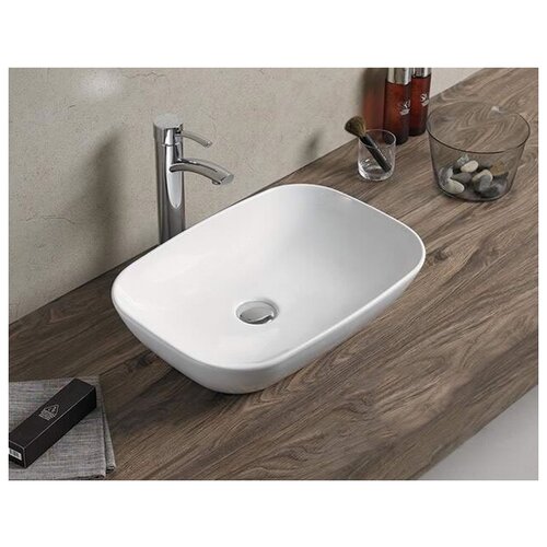 фото Раковина ceramalux накладная 9447, белый, без перелива