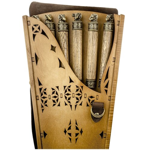 Коллекционный сувенирный набор шампуров Голова барана (ВхШхД 2.6х2.6х75.3)