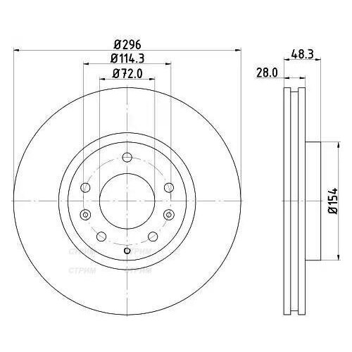 PAGID 8DD 355 115-781 Диск пер.MAZDA CX-7 06=>