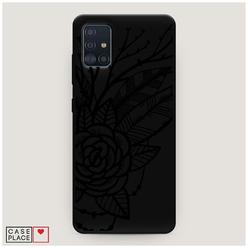 фото Чехол силиконовый матовый samsung galaxy a51 зентагл роза case place