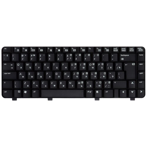 Клавиатура для ноутбука HP Compaq CQ511 CQ515 CQ610 CQ615 Series Г-образный Enter Черная без рамки PN NSK-H5R0R 1230₽