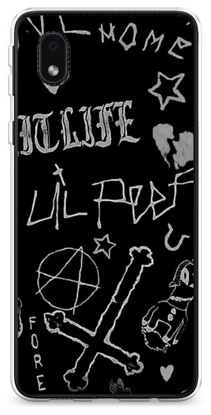 Силиконовый чехол "Lil Peep love" на Samsung Galaxy A01 Core / Самсунг Галакси А01 Core