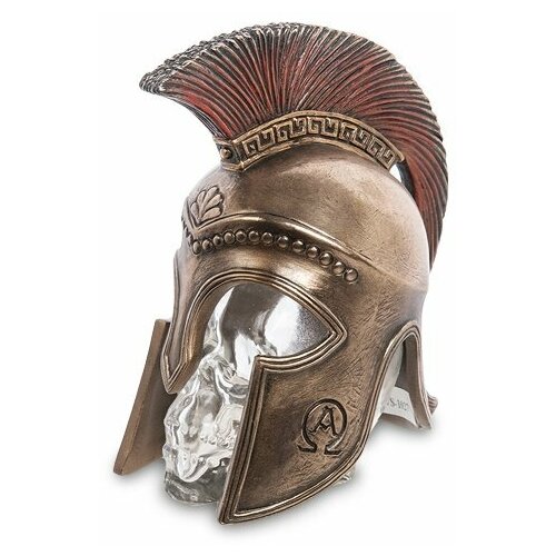 фото Флакон спартанский шлем на стеклянном черепе ws-1027 113-906350 veronese